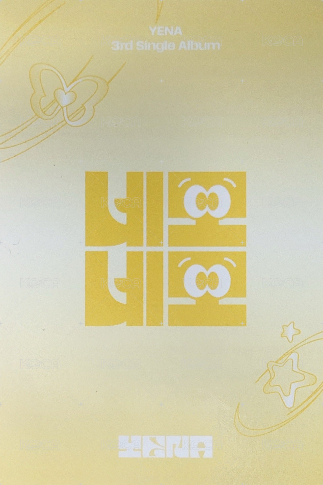 單曲三輯 專輯卡 黃版 背面