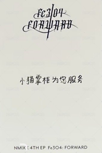 FORWARD 泡泡摩奇 簽售卡 澳門手渡 背面