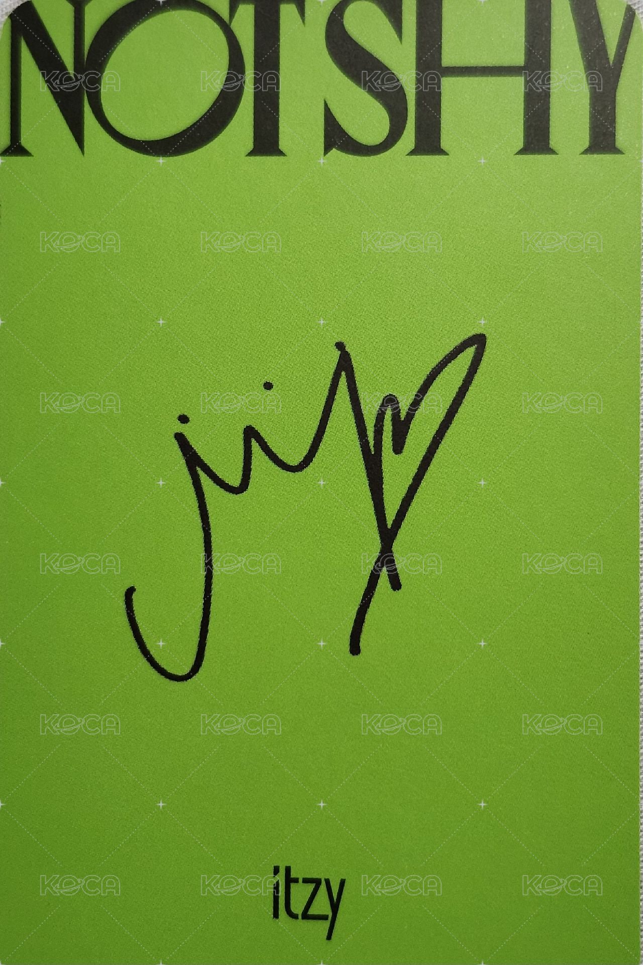 Not Shy 專輯卡  背面