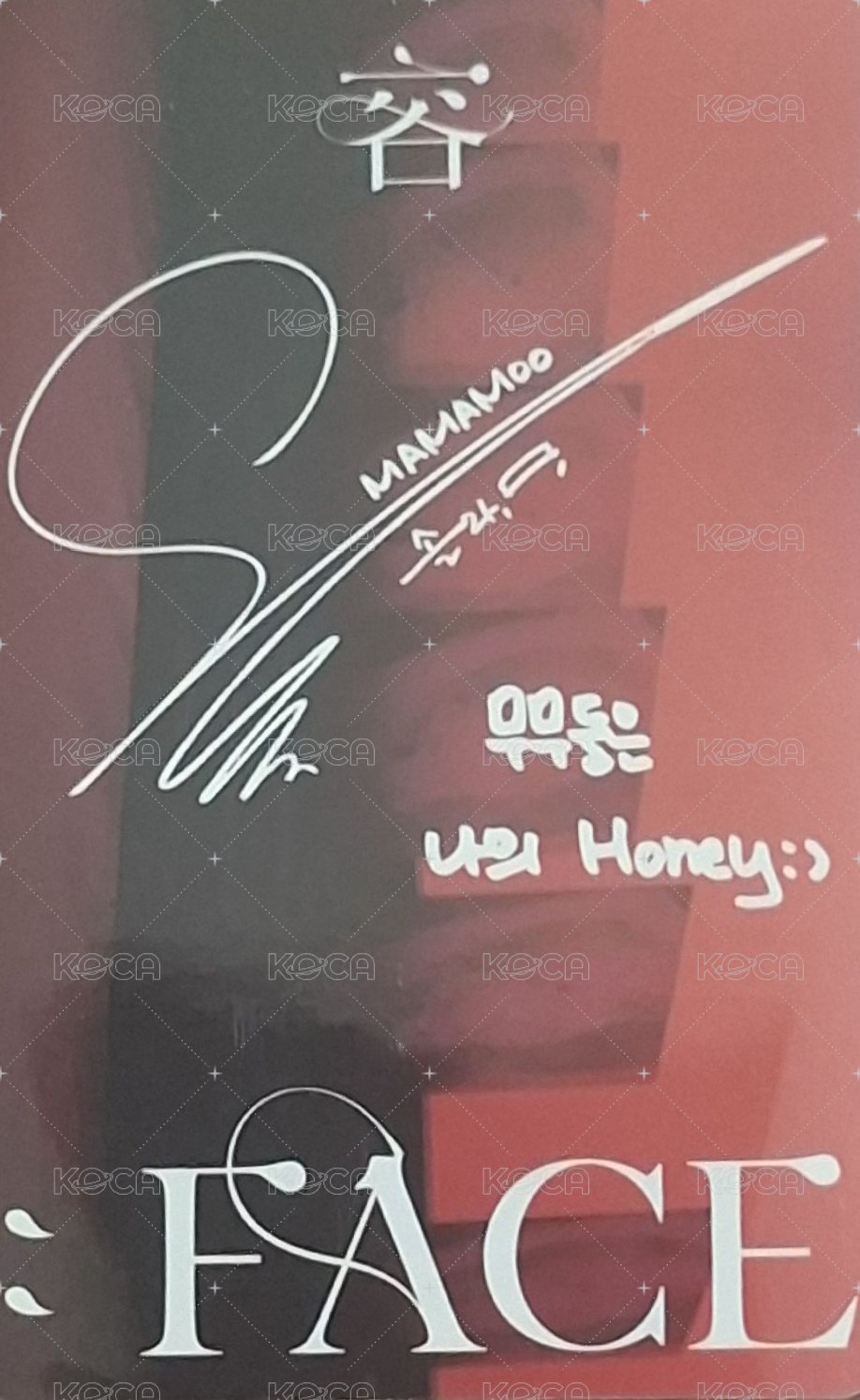 容：FACE 專輯卡  背面