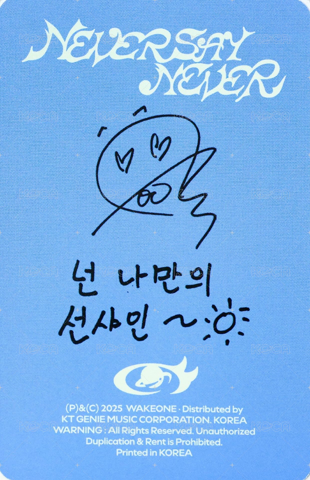 正規一 專輯卡 ORDINARY ver. 背面