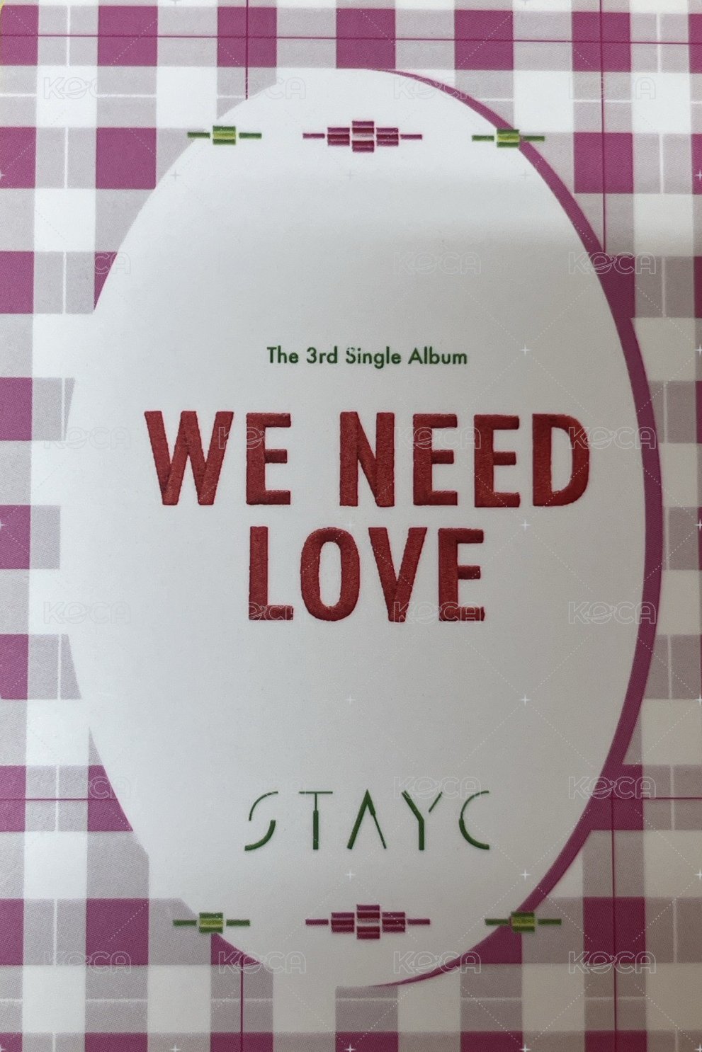 WE NEED LOVE 塔店 特典卡 日咖森 背面