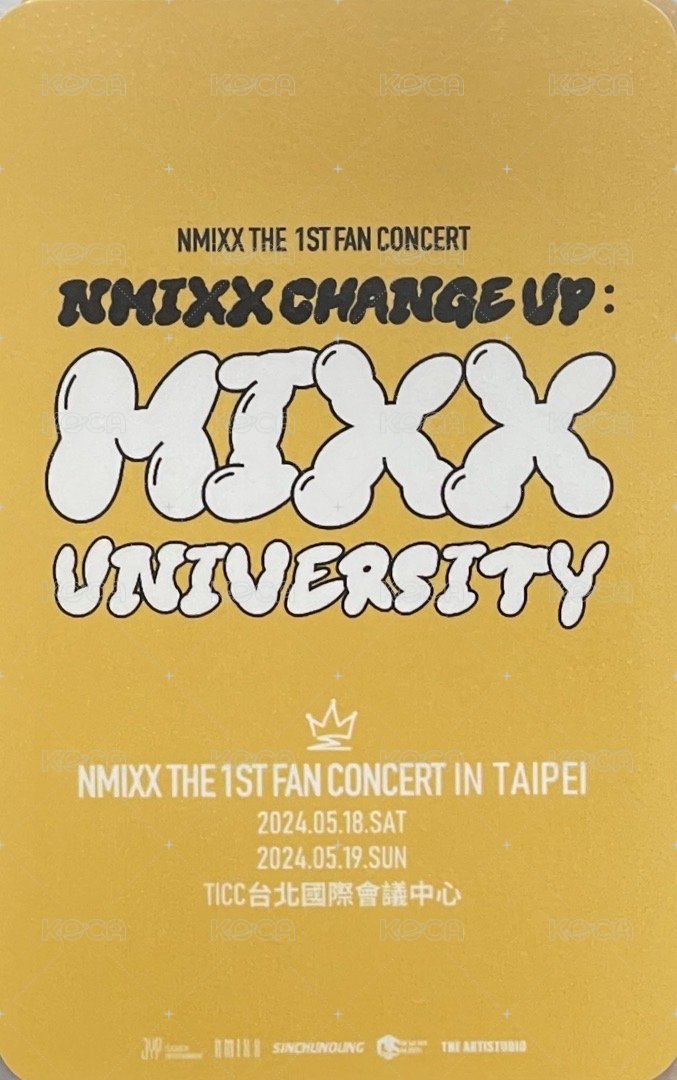 MIXX UNIVERSITY 入場卡 / 場限卡 台北Day1友 背面