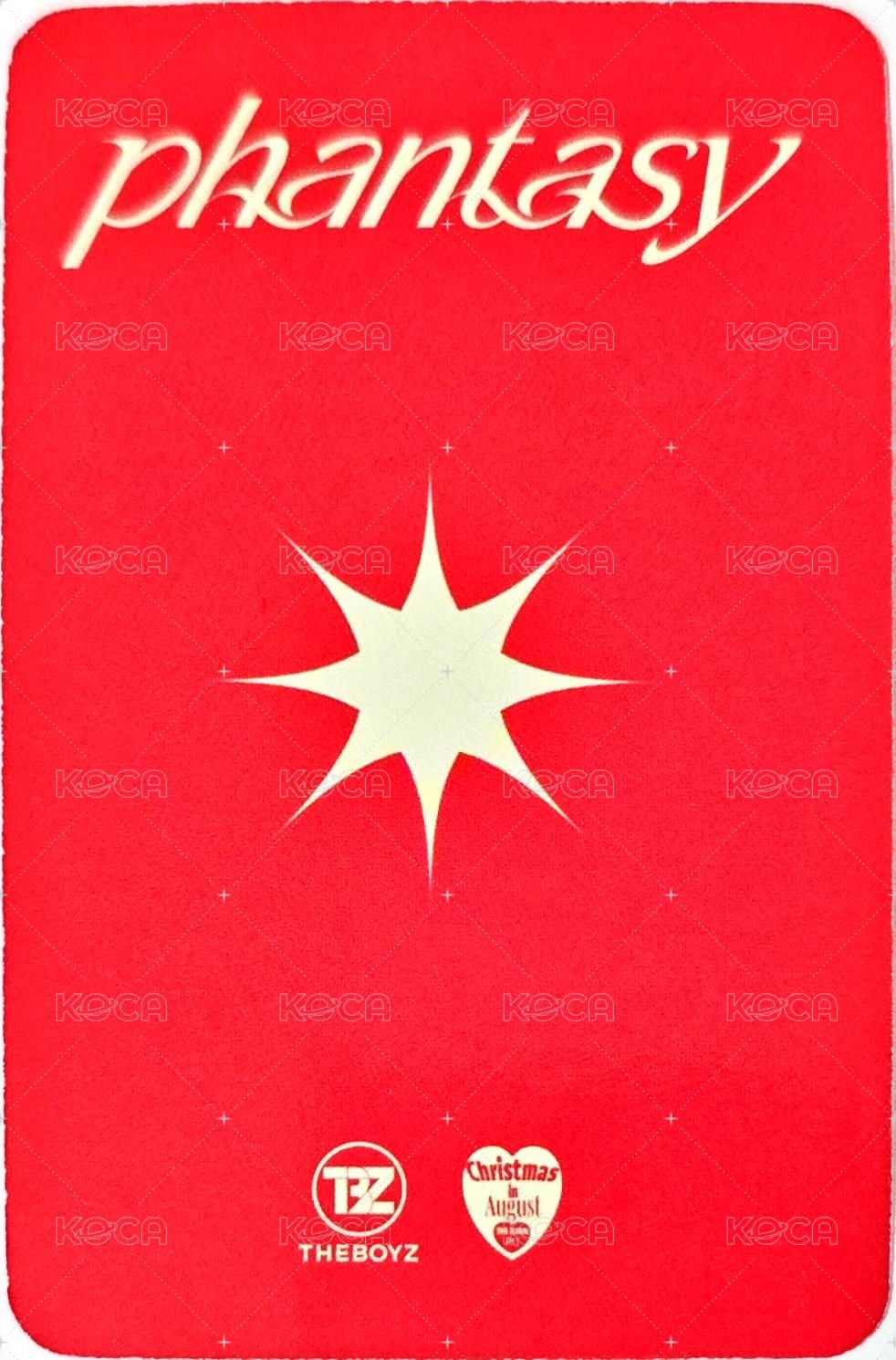 PHANTASY Pt.1 Christmas In August am 2.0 簽售卡  背面