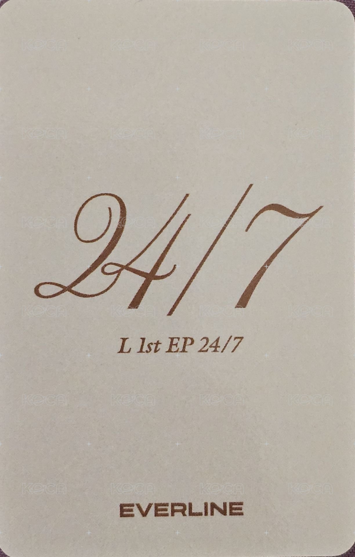 24/7 el 線下 1.0 幸運卡  背面