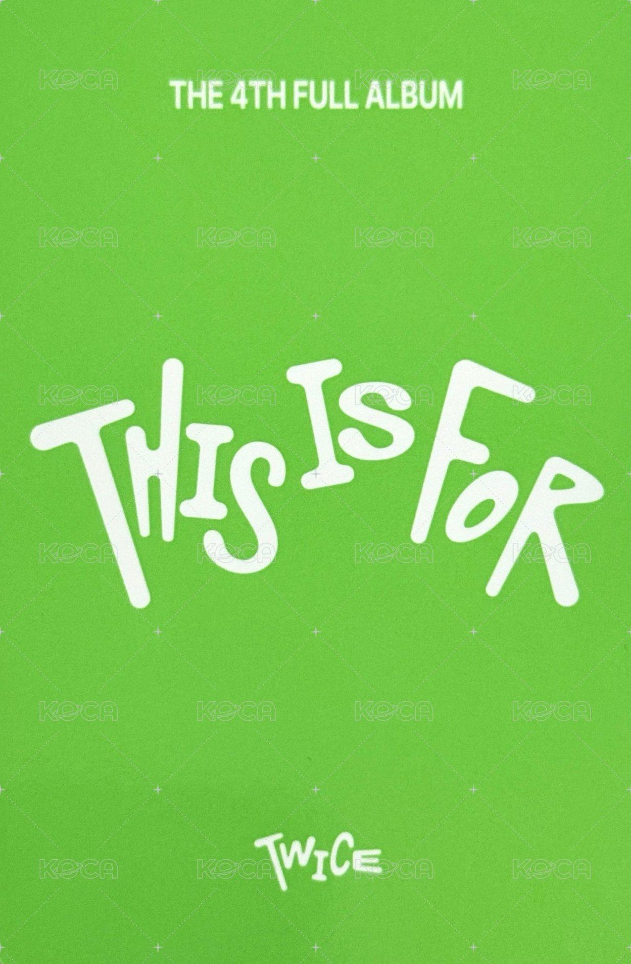 正規四 專輯卡 預購禮 背面