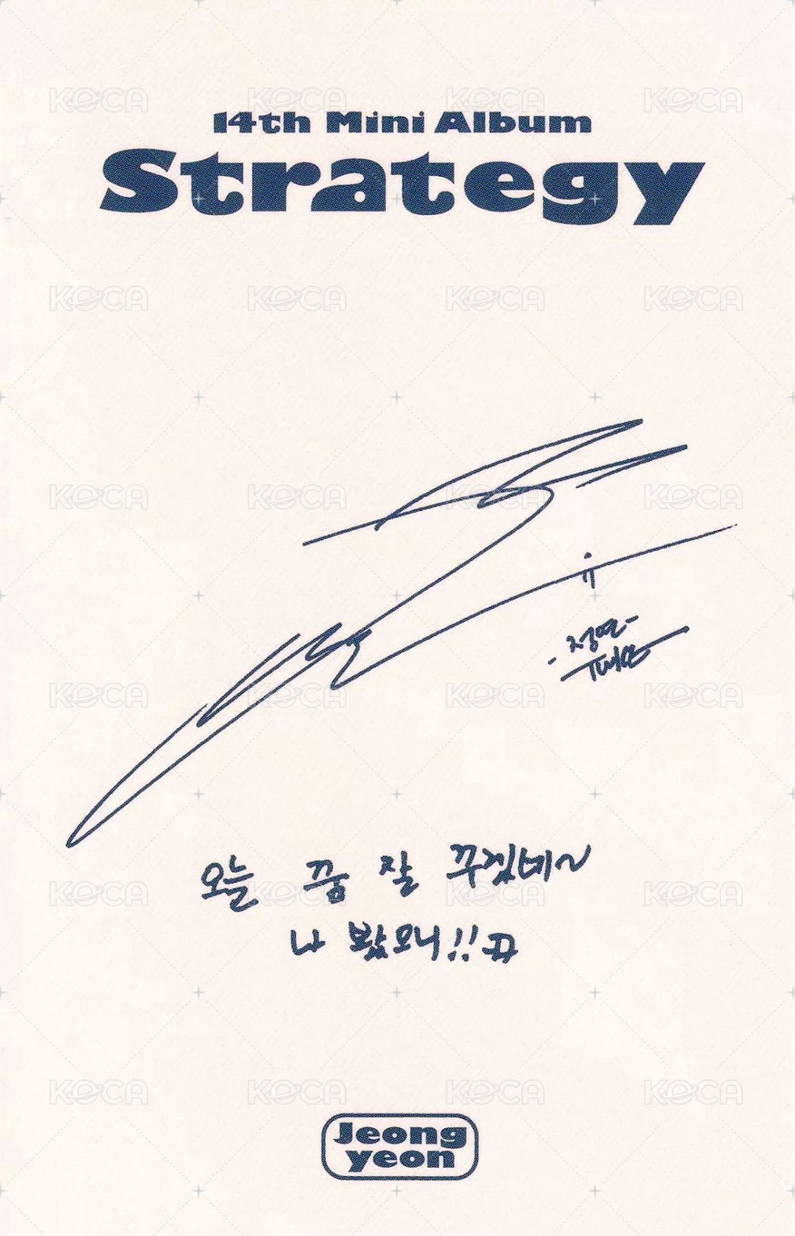 mini 14 專輯卡 Highlight ver. 背面