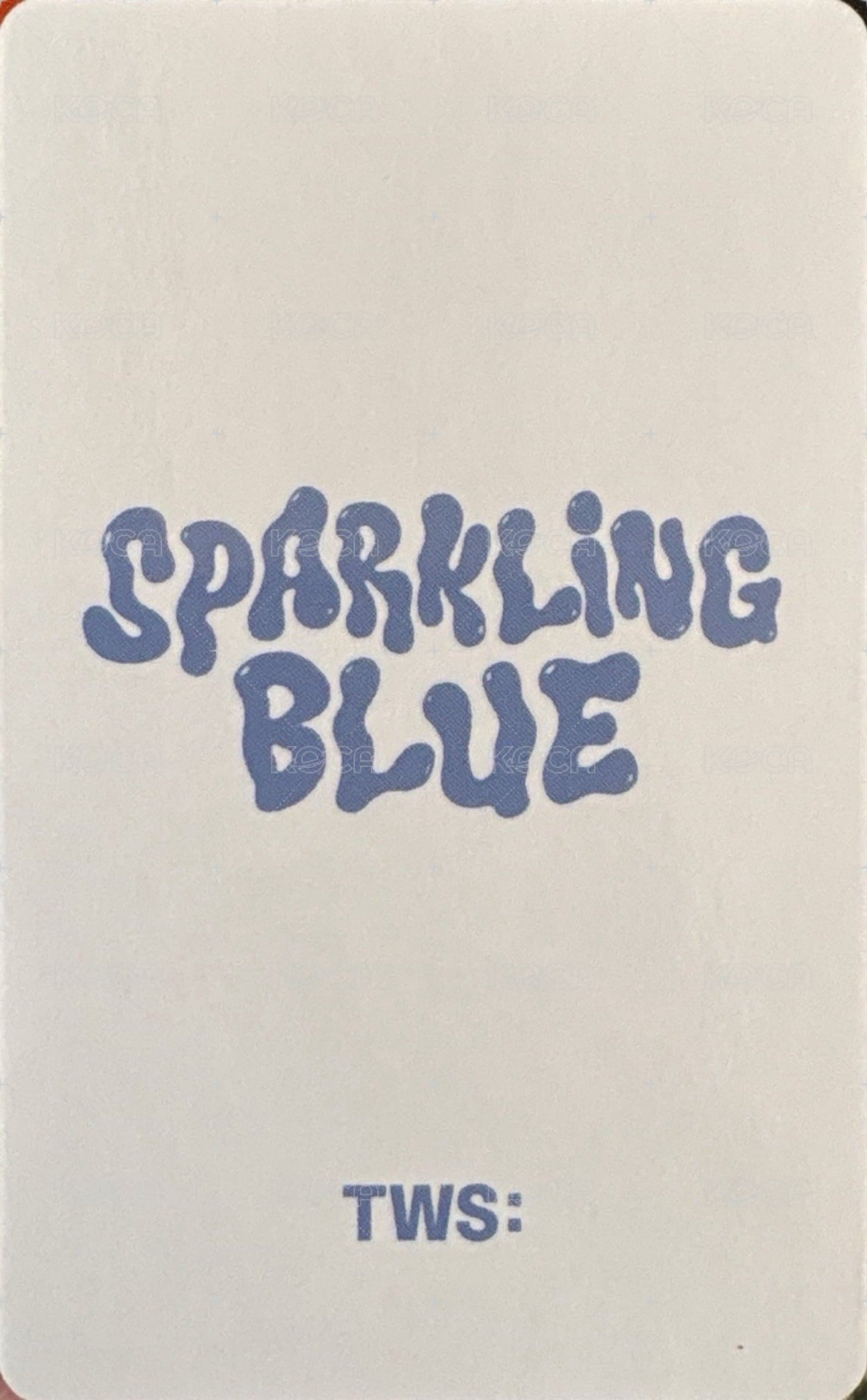 Sparkling Blue 日咖 幸運卡  背面
