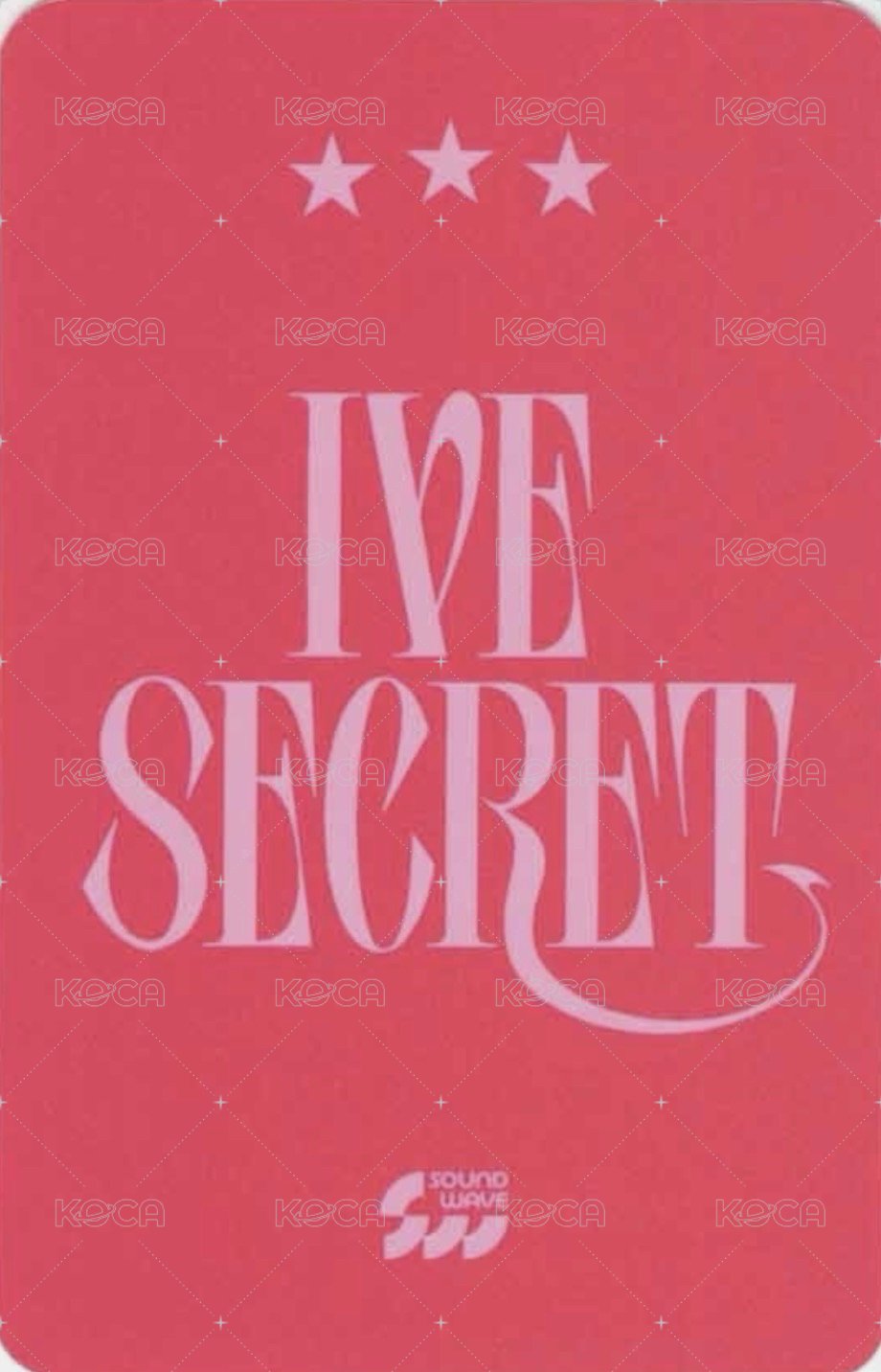 IVE SECRET sw 預售 特典卡  背面