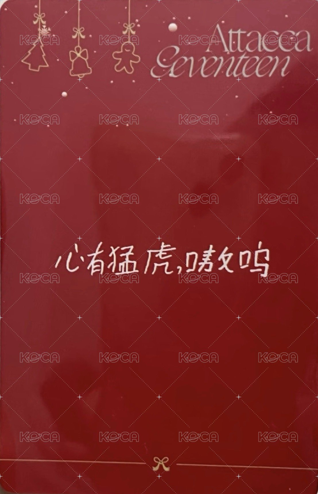 MINI9 yzy F 簽售卡 聖誕中文卡背 背面