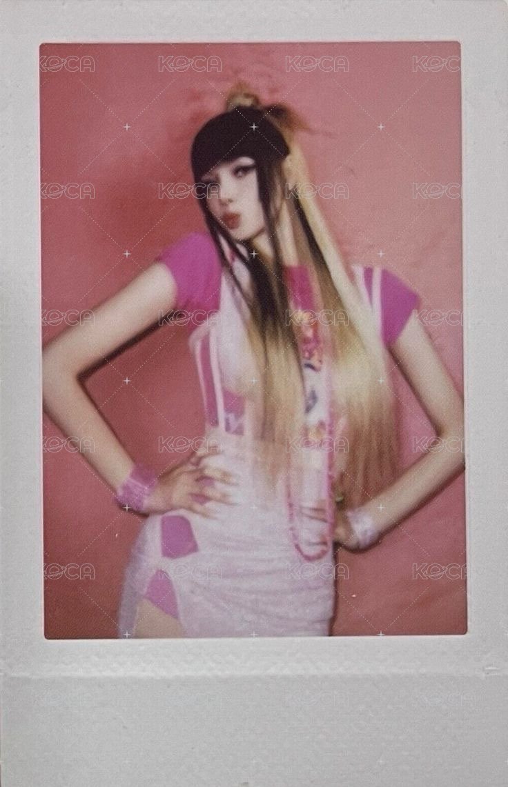 BORN PINK 專輯卡 Pink ver.Pola A ver. 正面