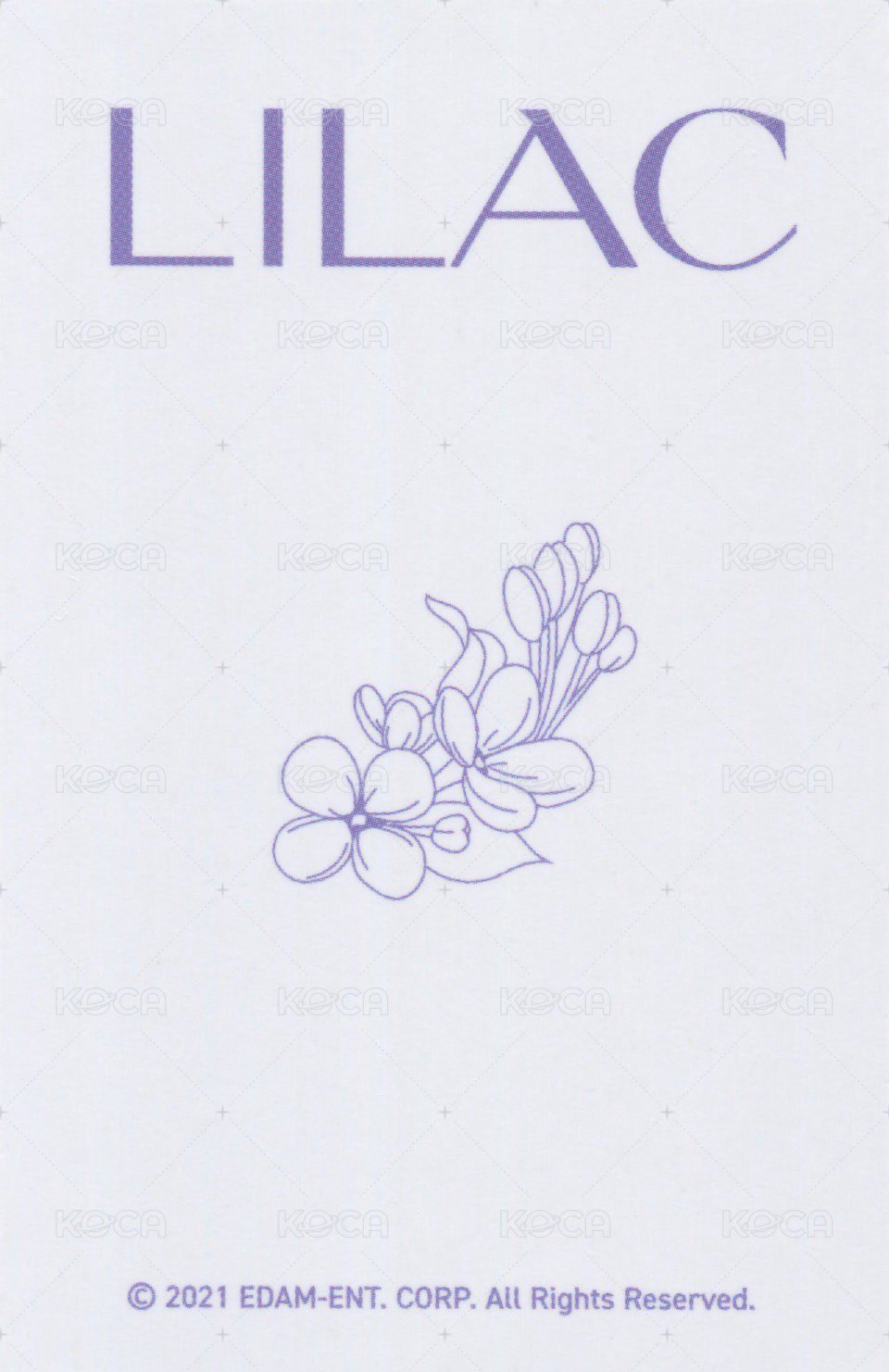 LILAC 周邊卡 鐵盒卡 背面