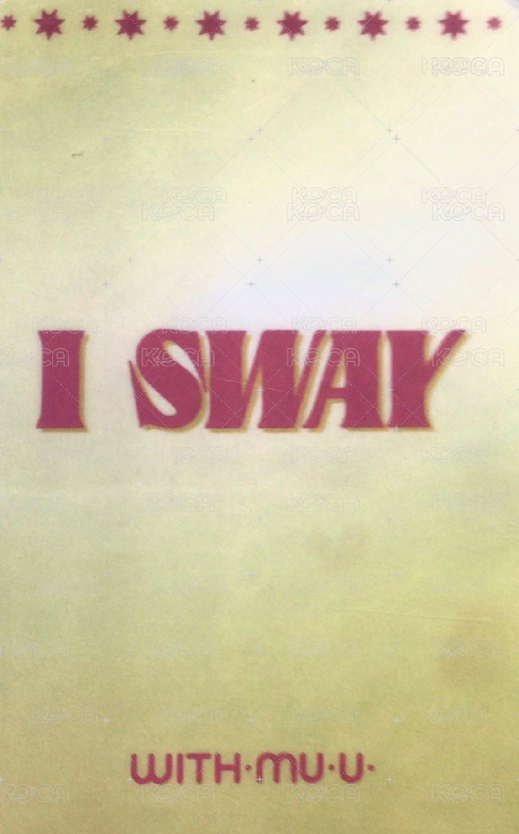 I SWAY wm I SWAY 特典卡  背面