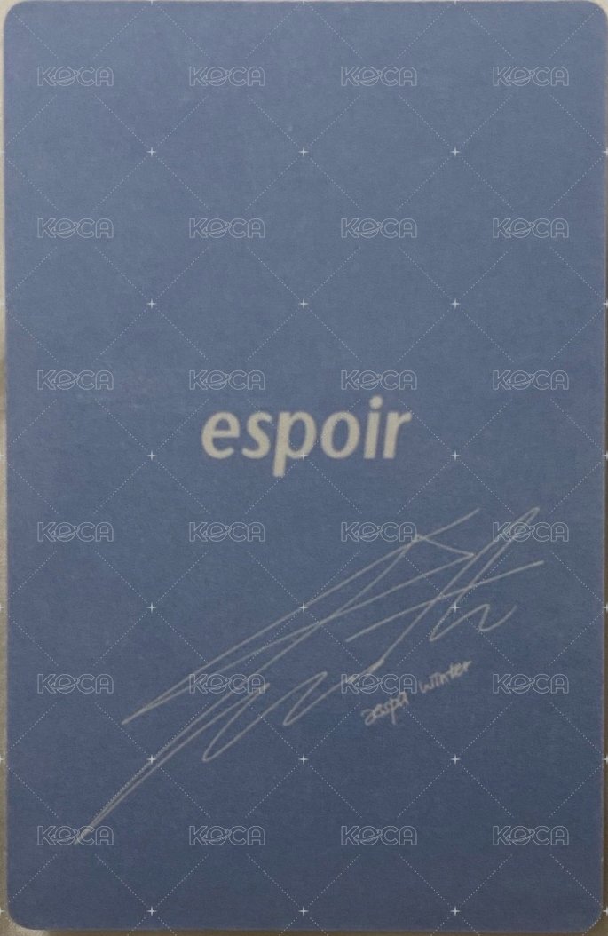 代言卡 espoir3.0冬 背面