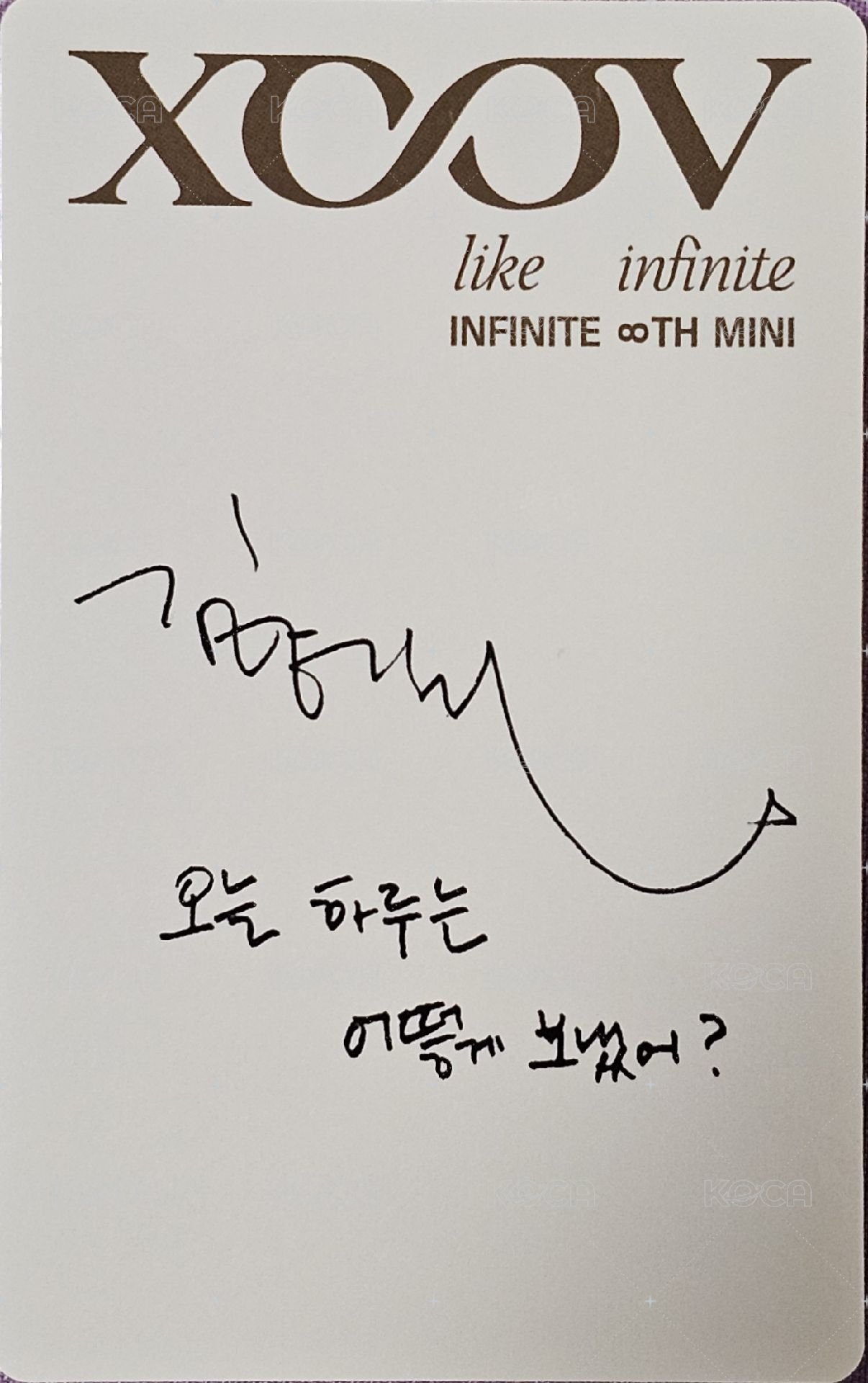 LIKE INFINITE 專輯卡 週年版 背面