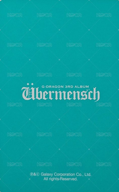 Übermensch 專輯卡 電子專 背面