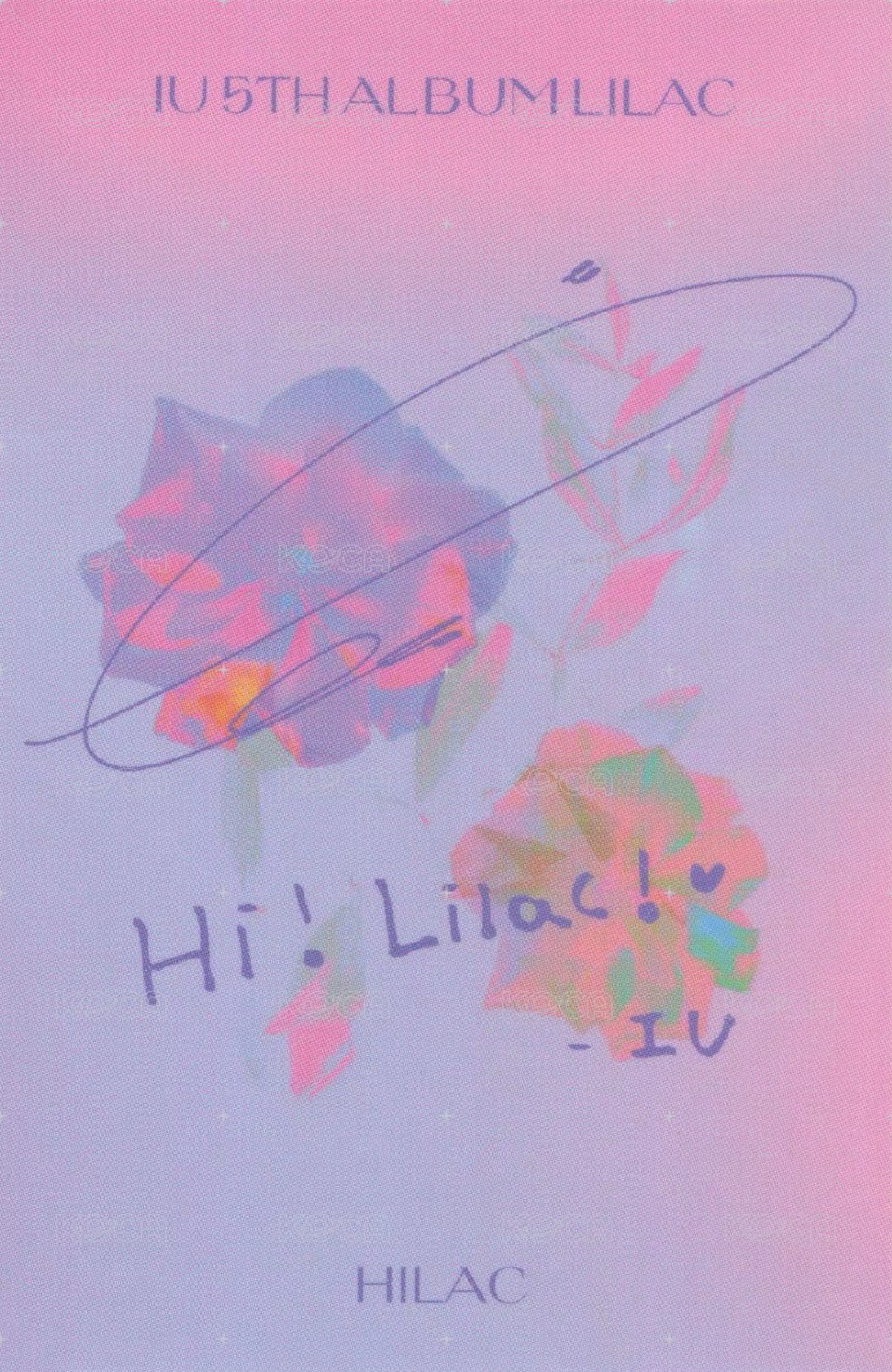 LILAC 專輯卡 HILAC VER. 背面