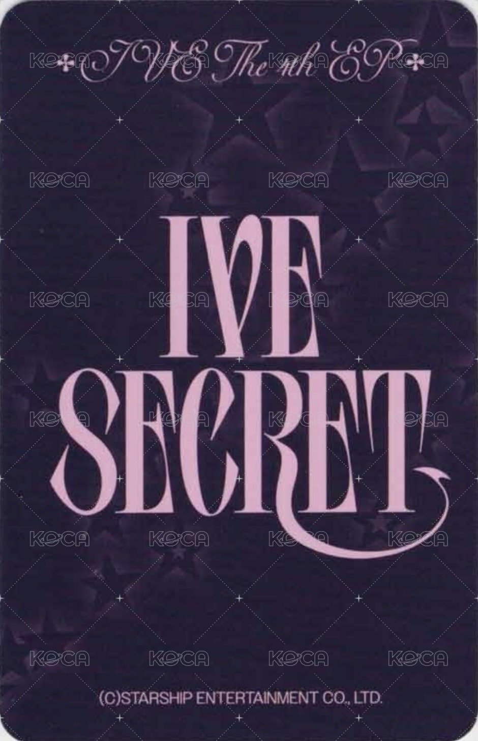 IVE SECRET 船特 單封 特典卡  背面