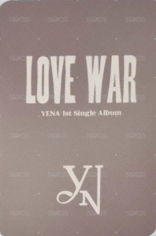 Love War am 線下7.0 簽售卡  背面