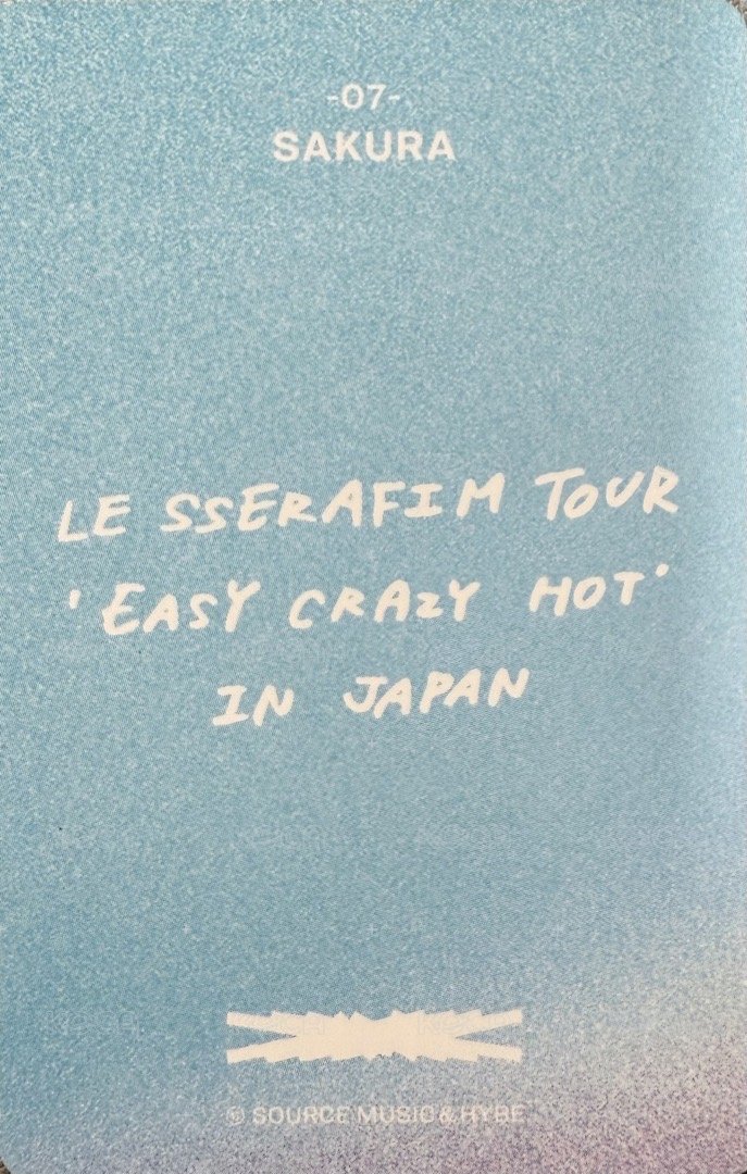 25‘巡迴 JP 隨機卡 07 背面