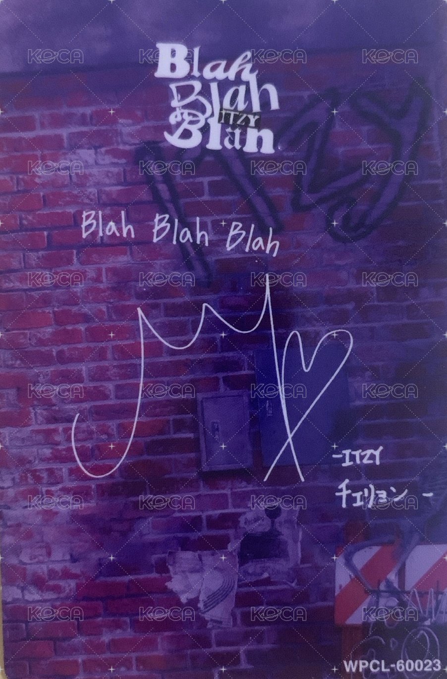 Blah Blah Blah 專輯卡  背面