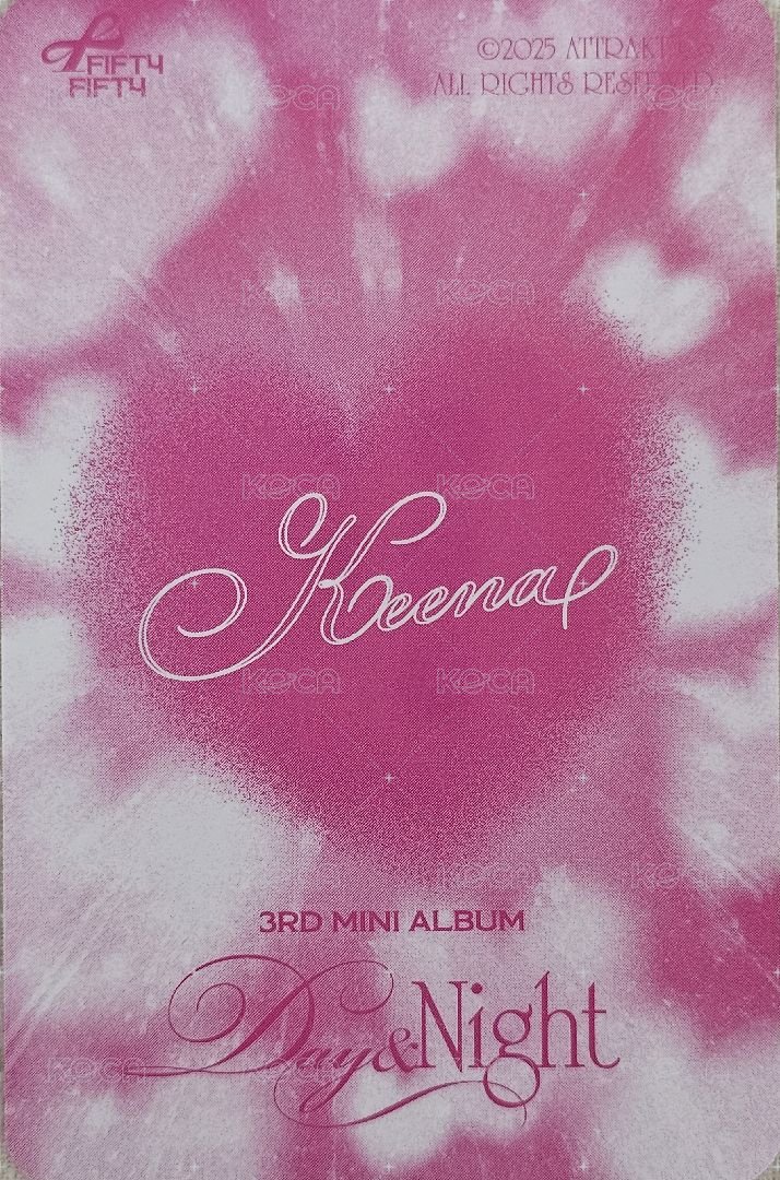 Day & Night 專輯卡 Day&Night 專卡 - Day ver  背面