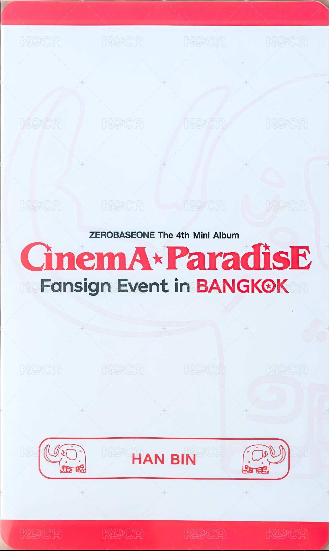 迷四   曼谷 簽售卡 大象玩偶 ver. 背面