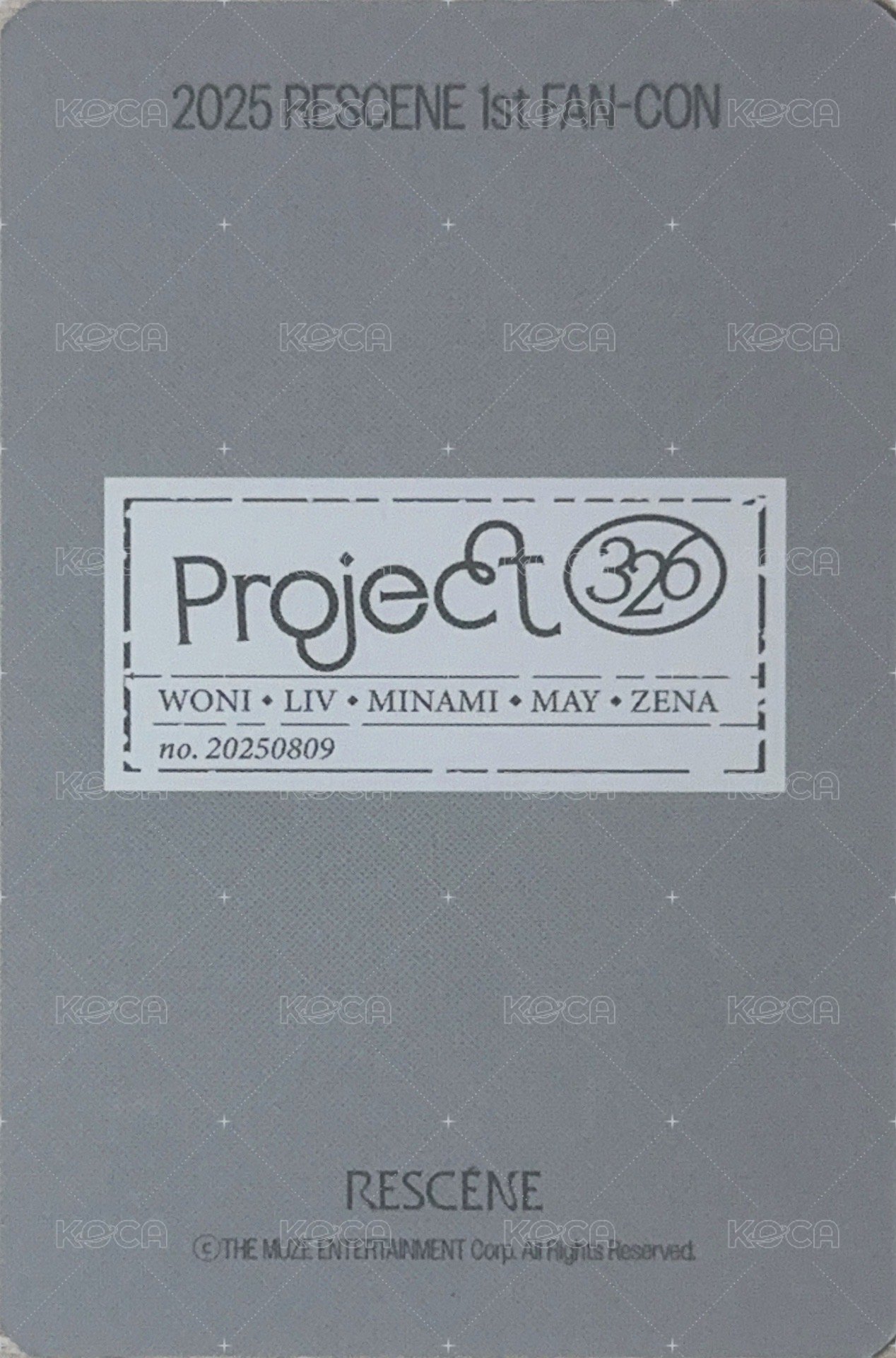 Project 326 wm 拖鞋卡 周邊卡  背面