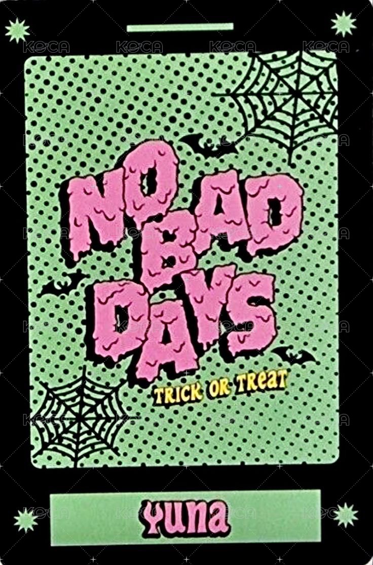 NO BAD DAYS 周邊卡 十月 背面