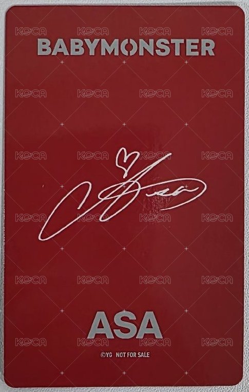 BABYMONS7ER yg 滿額卡 24’FM 滿額卡 日本見面會快閃滿額角 背面