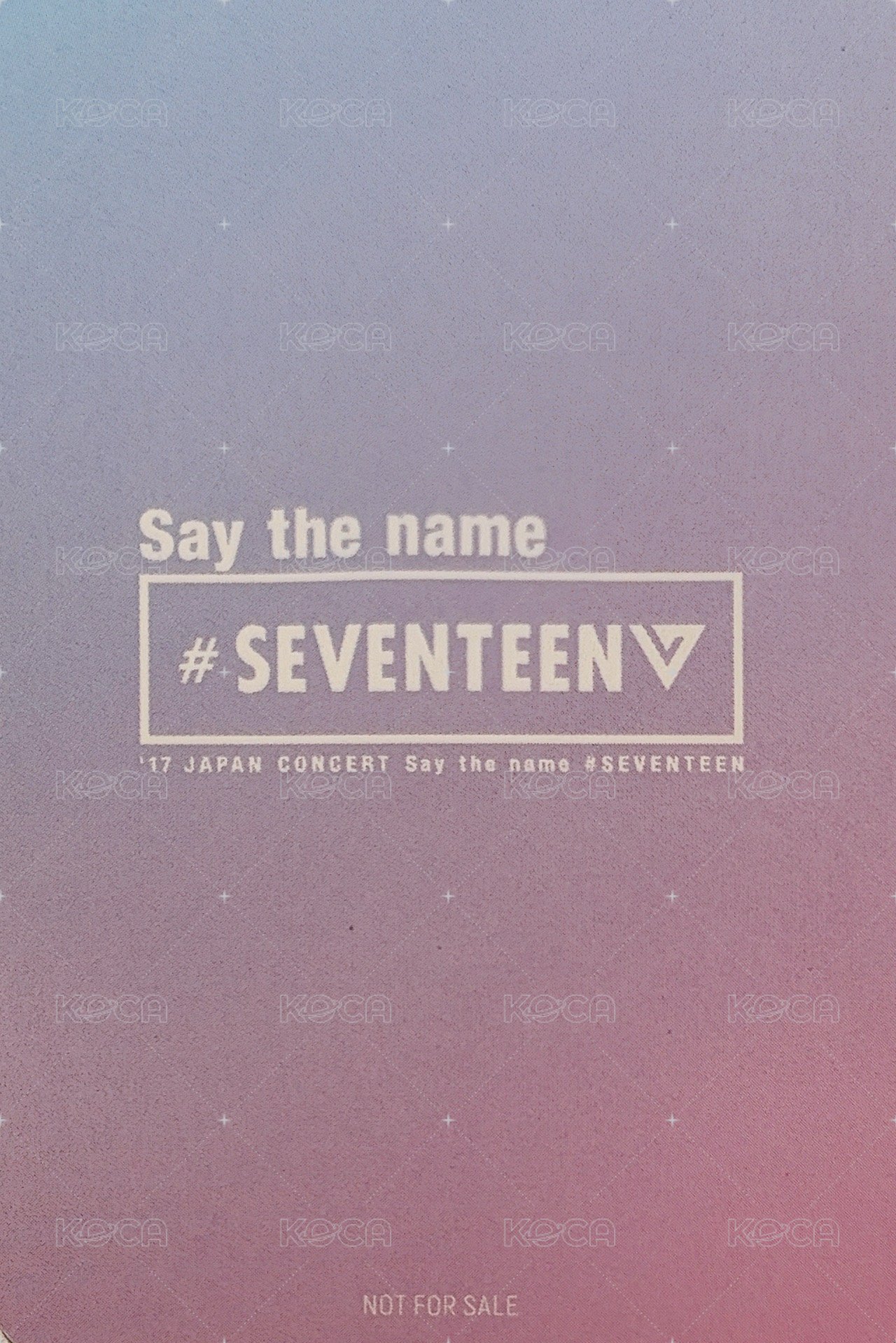 17’SEVENTEEN 演唱會 DVD / CD 卡  背面