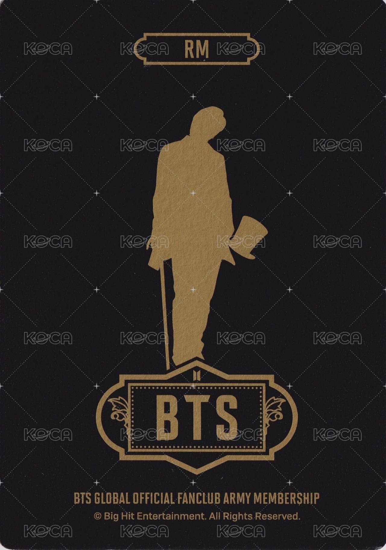 ARMY 會員禮卡 七期 背面