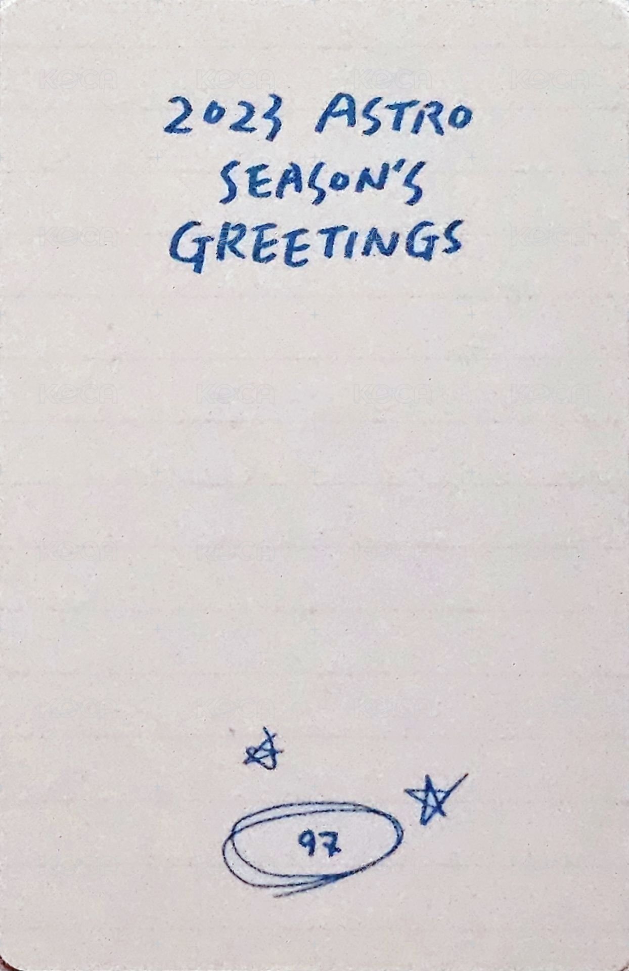 2023 年曆 隨機卡  背面