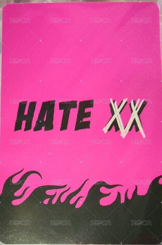 HATE XX 專輯卡 HATE ver. 背面