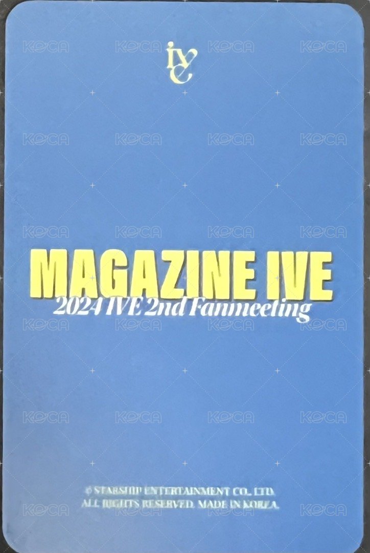 24’FM MAGAZINE IVE 隨機卡  背面