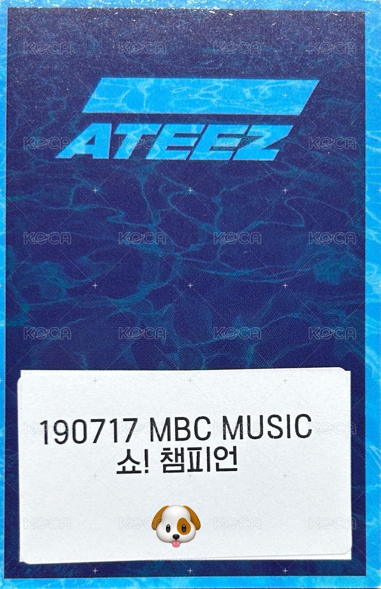 One to All 打歌卡 190717 MBC 背面