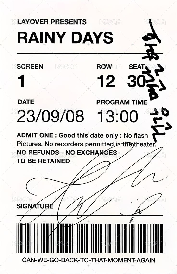 LAYOVER 專輯卡 藍版 背面