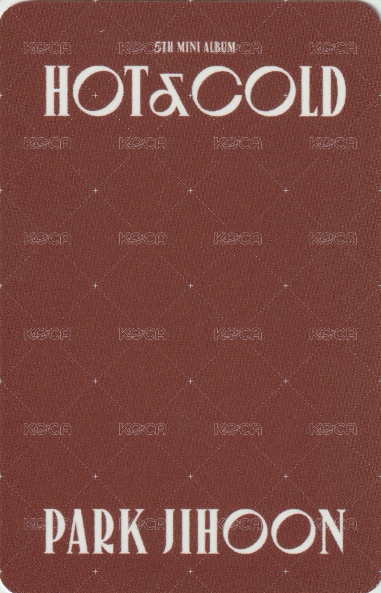 5th MINI k4 簽售卡  背面