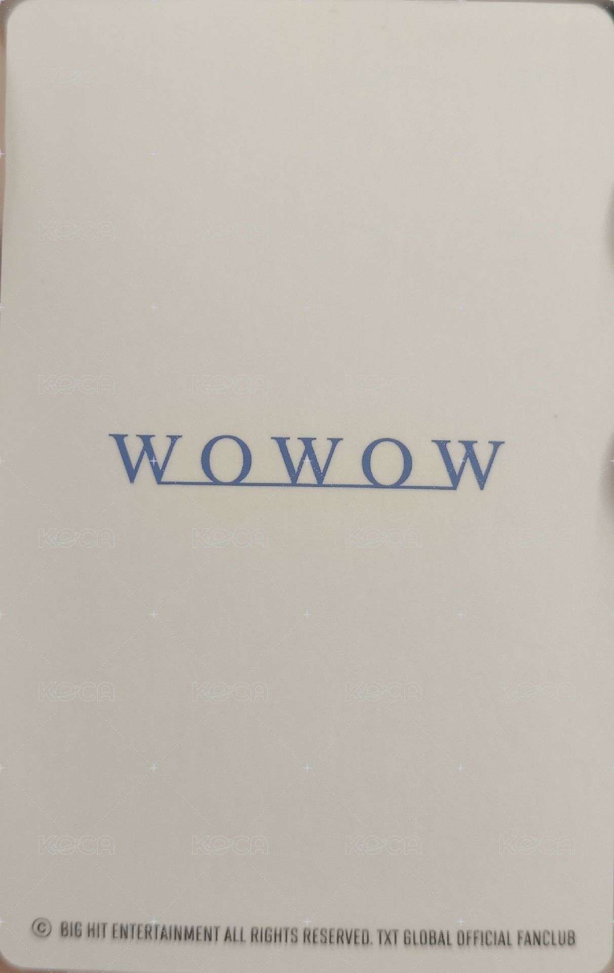 21 FANLIVE 日咖 wowow 周邊卡  背面