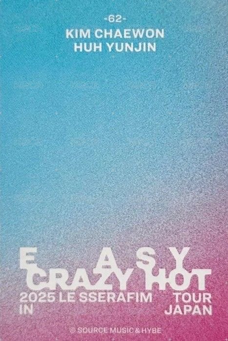 25‘巡迴 JP 隨機卡 62 背面