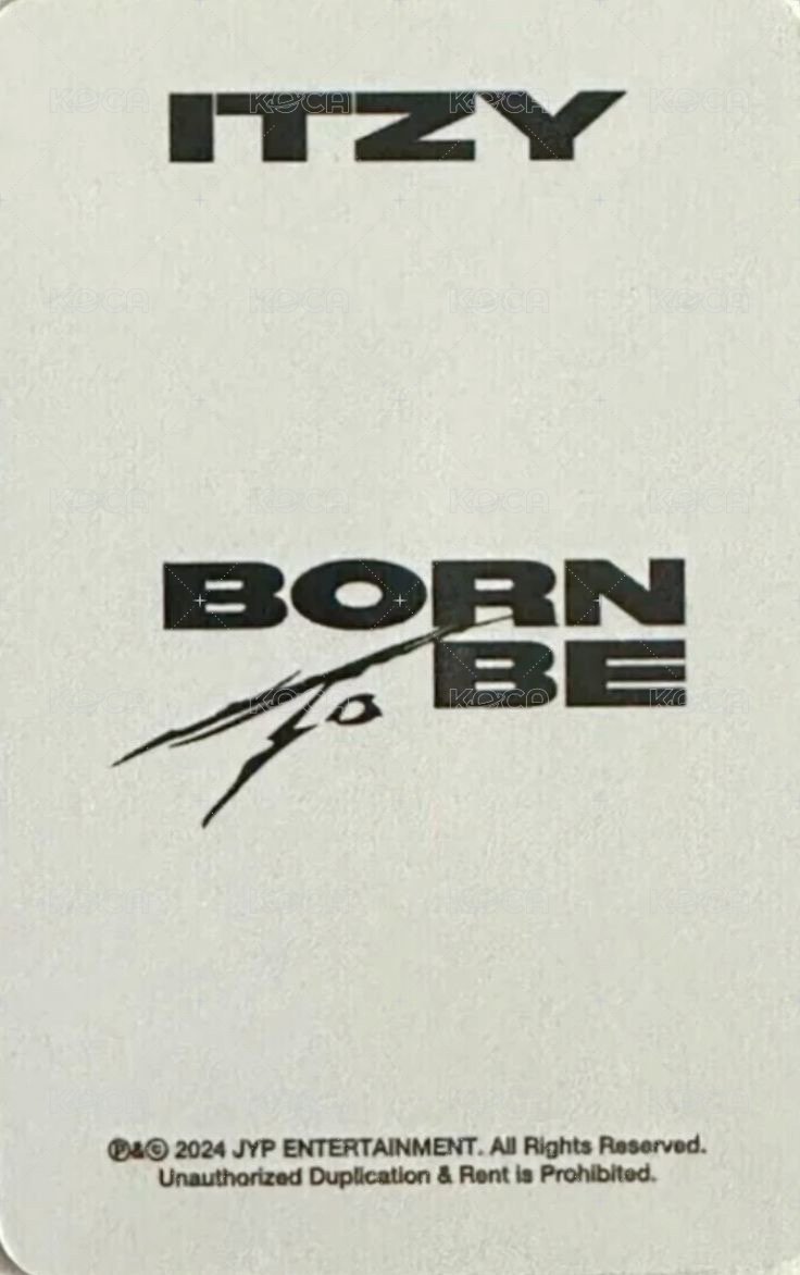BORN TO BE sw 預售 特典卡  背面
