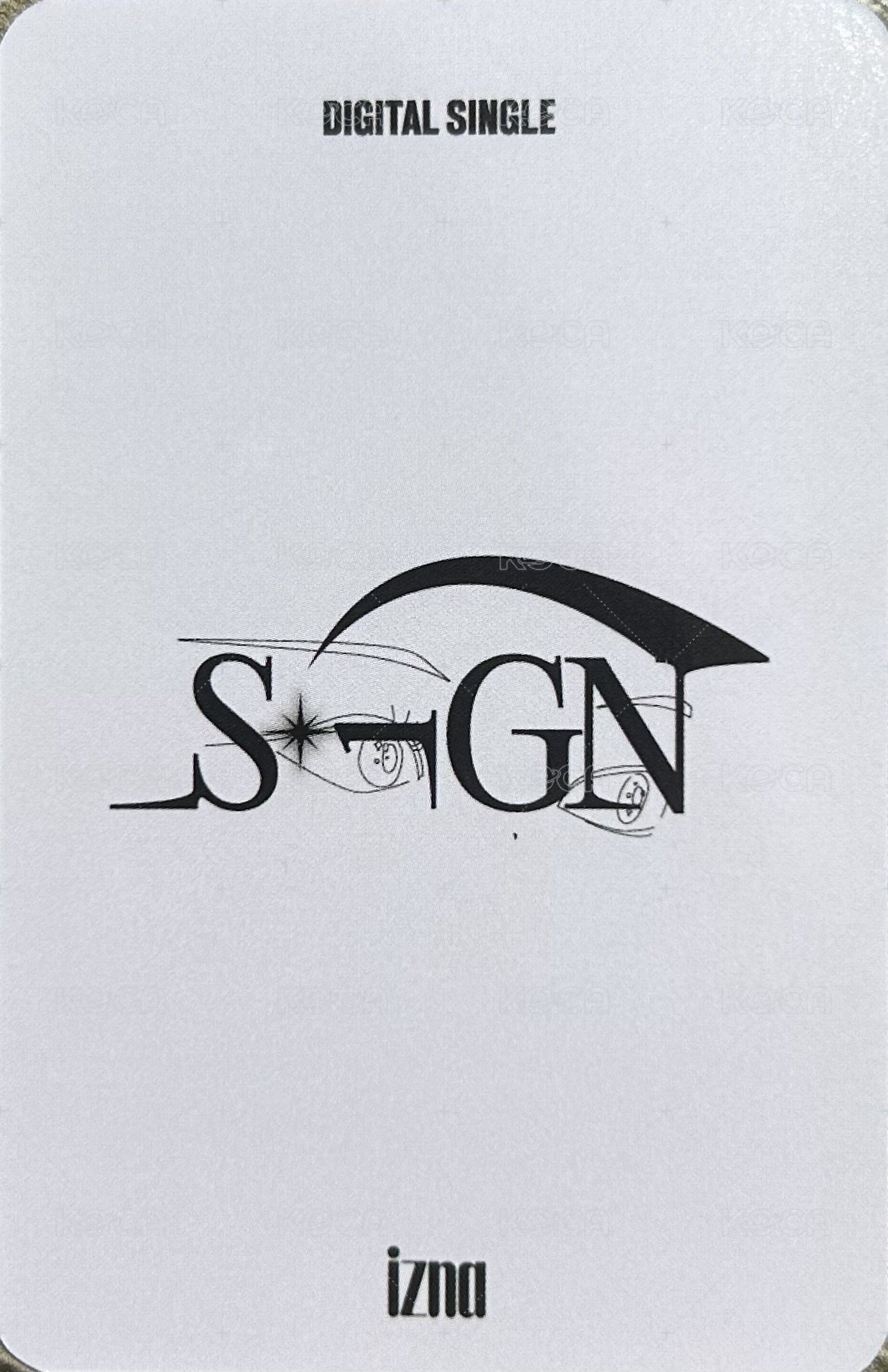 SIGN 打歌卡 一週 耳機 背面