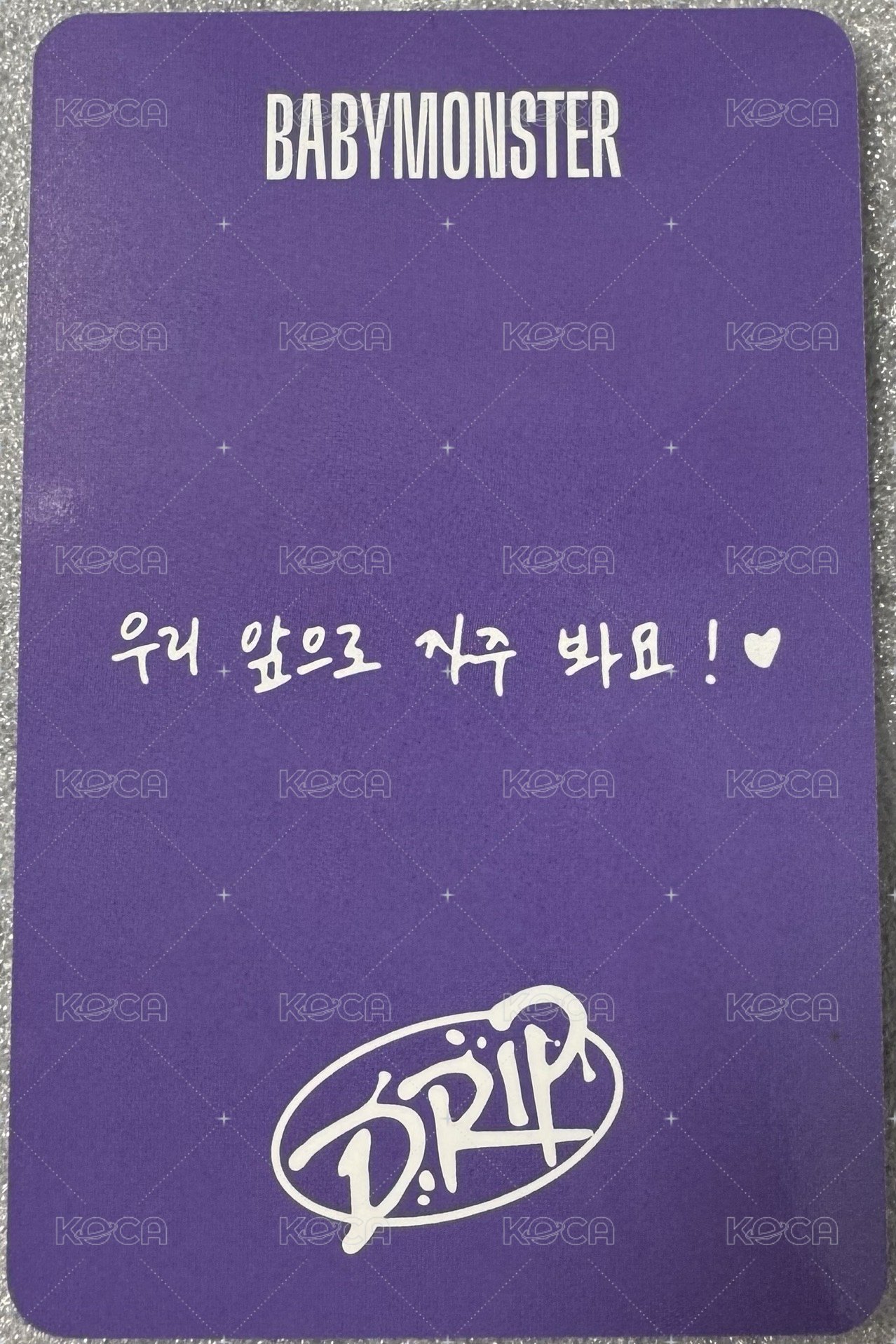 DRIP k4 特典卡 單封版 背面