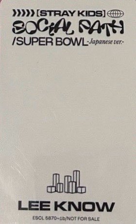 Social Path 專輯卡 初回生產限定盤A 背面