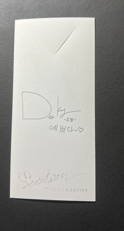 SEVENTEEN 李碩珉 DK love letter 書籤