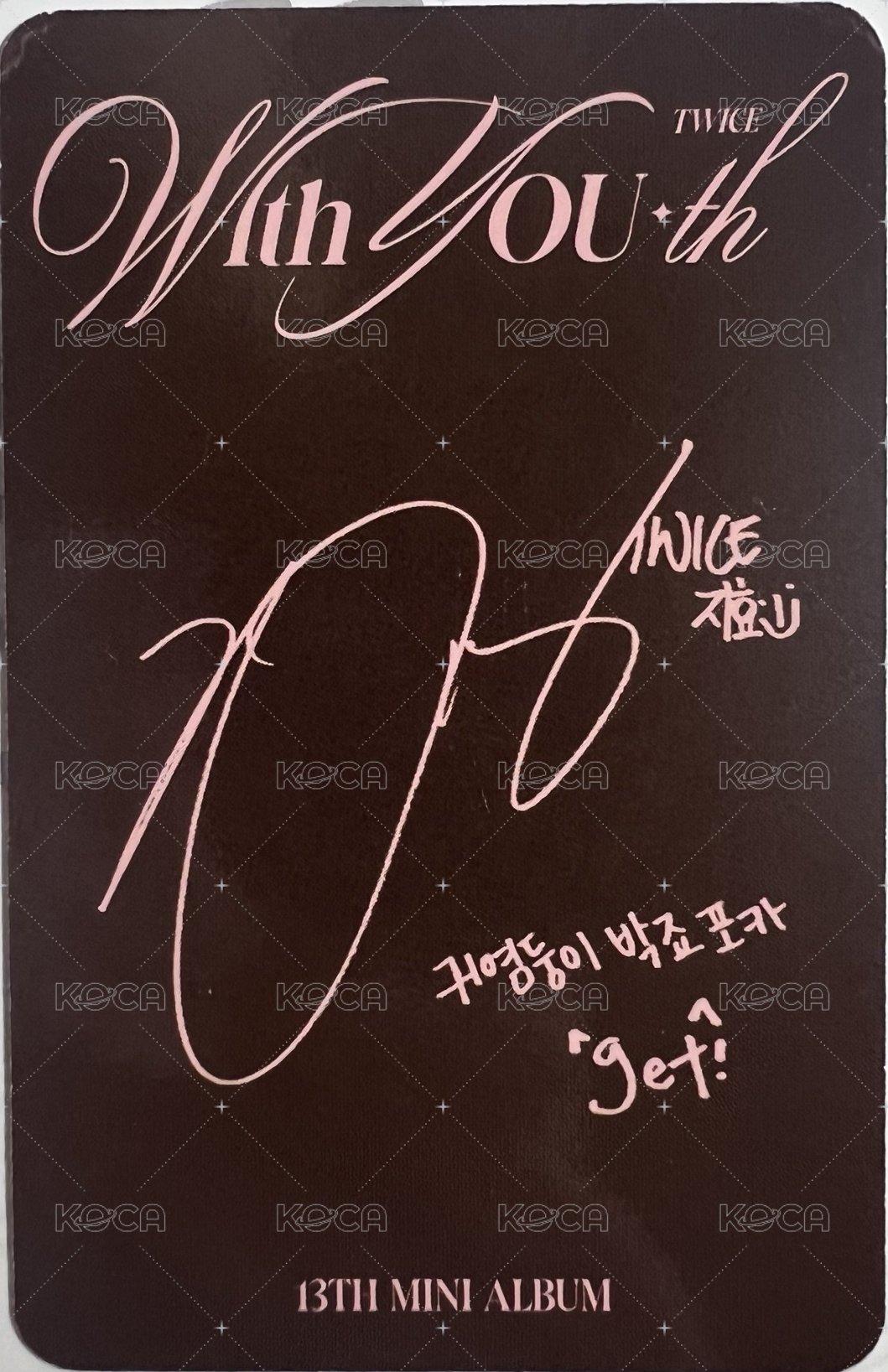 mini 13 專輯卡 志效單封預售卡 背面