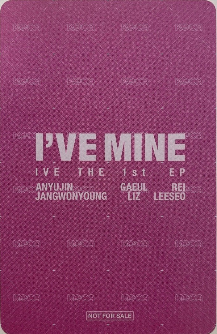 I'VE MINE 入場卡 / 場限卡 0208 大阪場限 背面