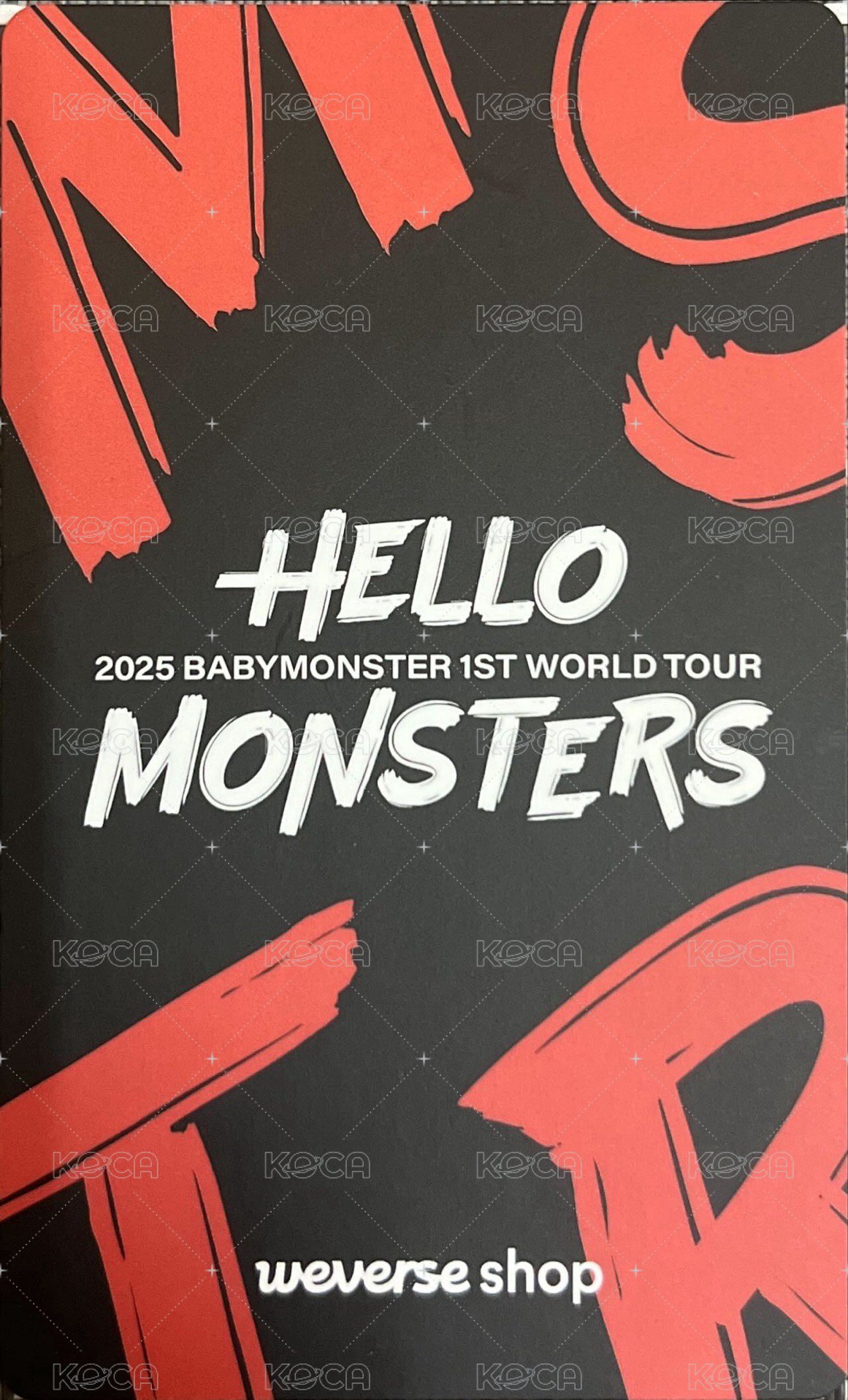 25世巡 首爾展位 入場卡 / 場限卡 ver.B 背面