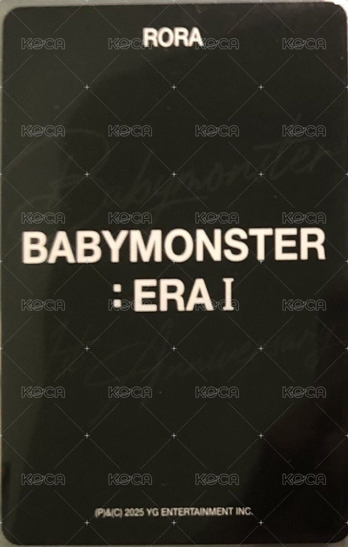 一週年寫真書 專輯卡 一週年寫真卡 RORA 背面