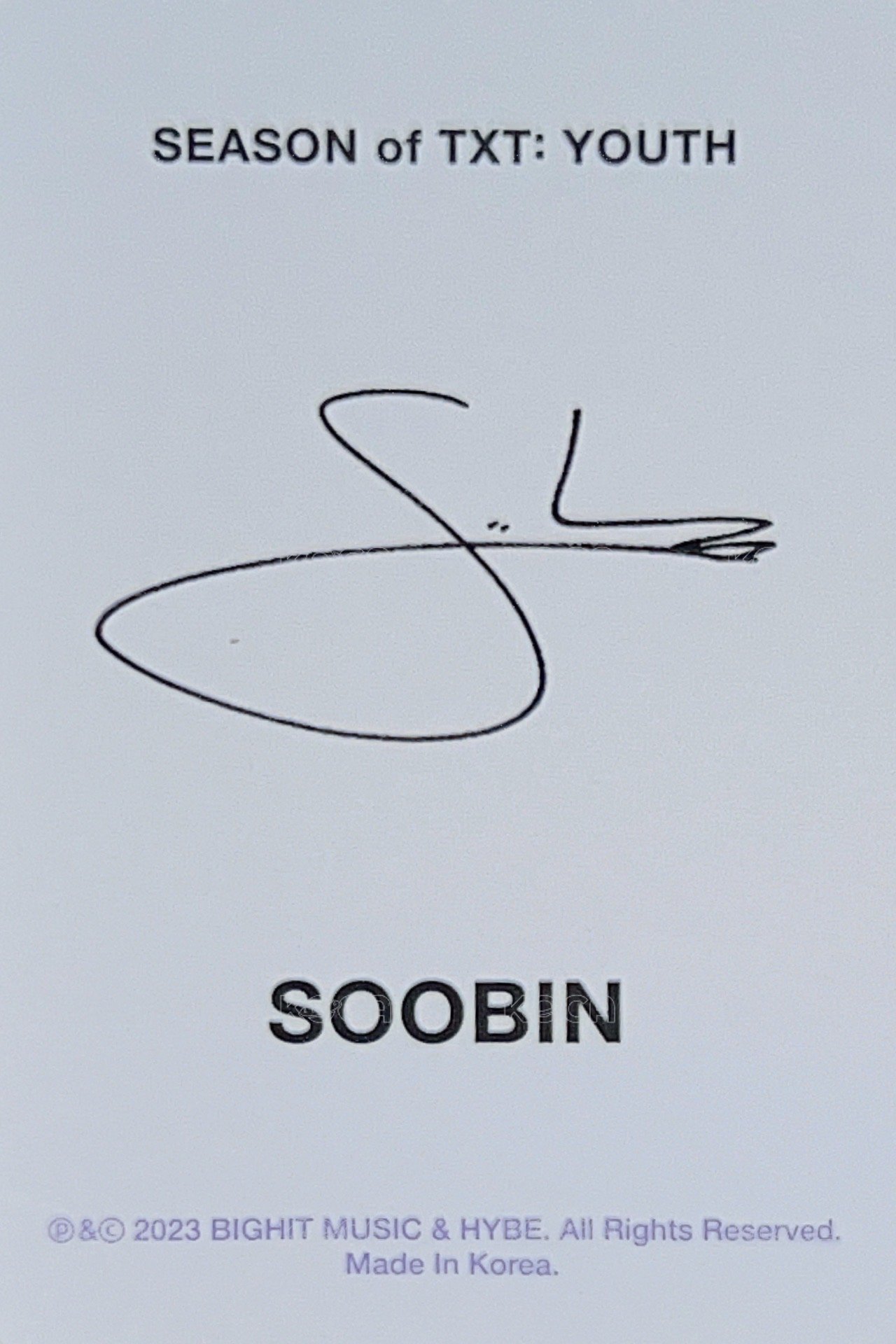 23夏寫 周邊卡 牛奶彬 背面